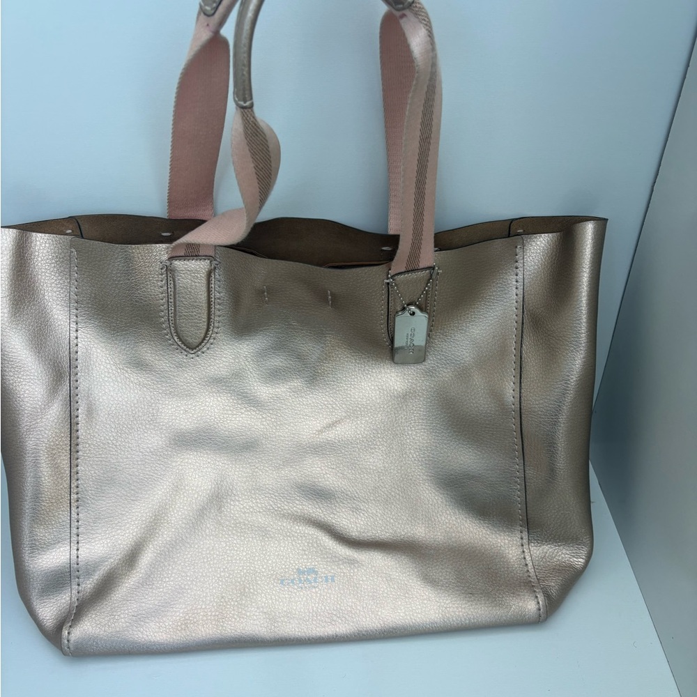 Coach Rose Gold Metallic Tote